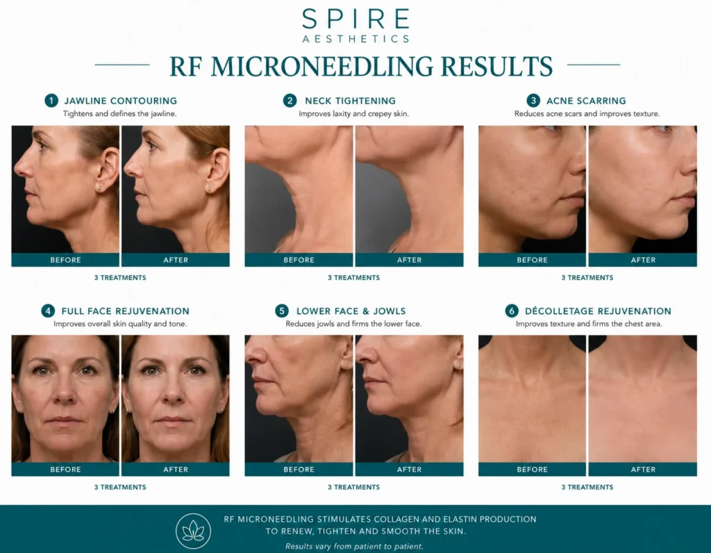 RF Microneedling Skin tightening Sherborne results