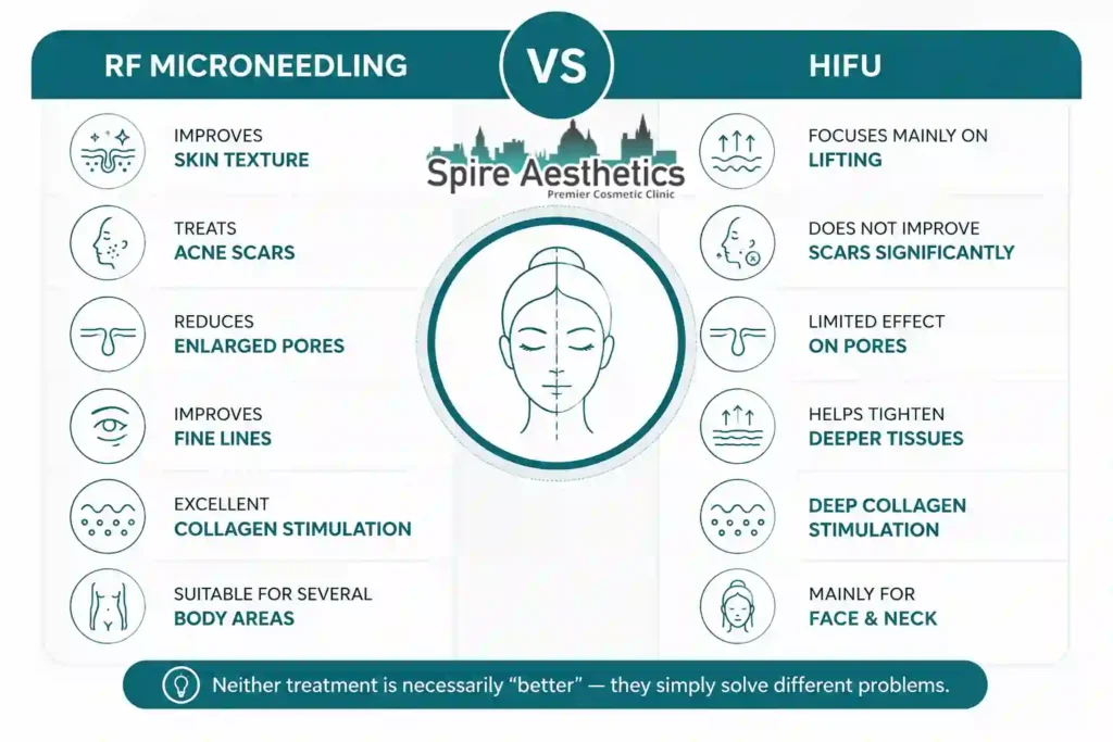 RF Microneedling vs HIFU: Which Treatment Gives Better Results Sherborne?